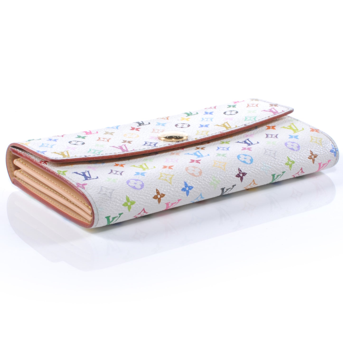 Monogram Multicolor Sarah Wallet White