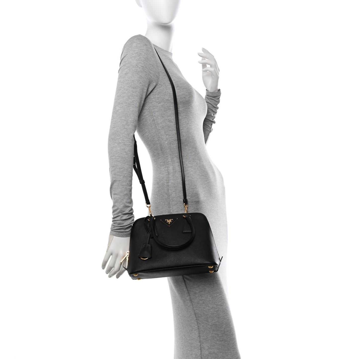 Saffiano Lux Small Promenade Tote Black