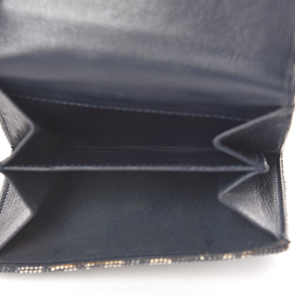 Christian Dior Monogram Compact Wallet Navy 5 of 14