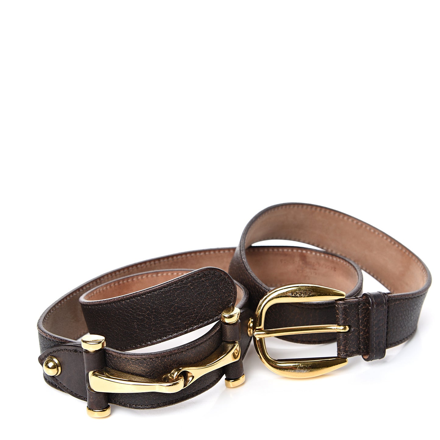 Calfskin Horsebit Belt 90 36 Dark Brown