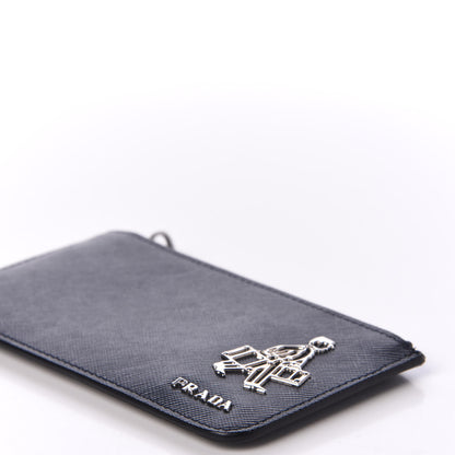 Prada Saffiano Bellhop Key Holder Baltico 9 of 10