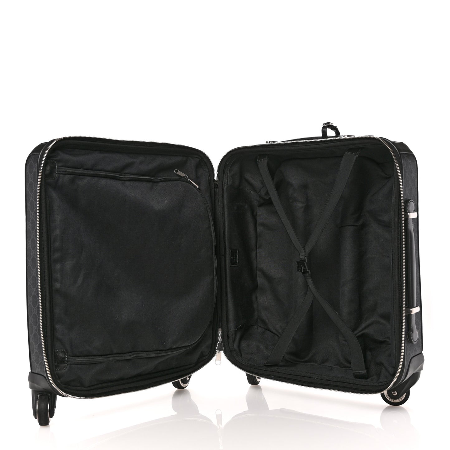 GG Supreme Monogram Calfskin Carry On Trolley Black