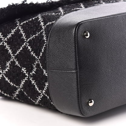 Chanel Tweed Trip Top Handle Flap Black 5 of 9
