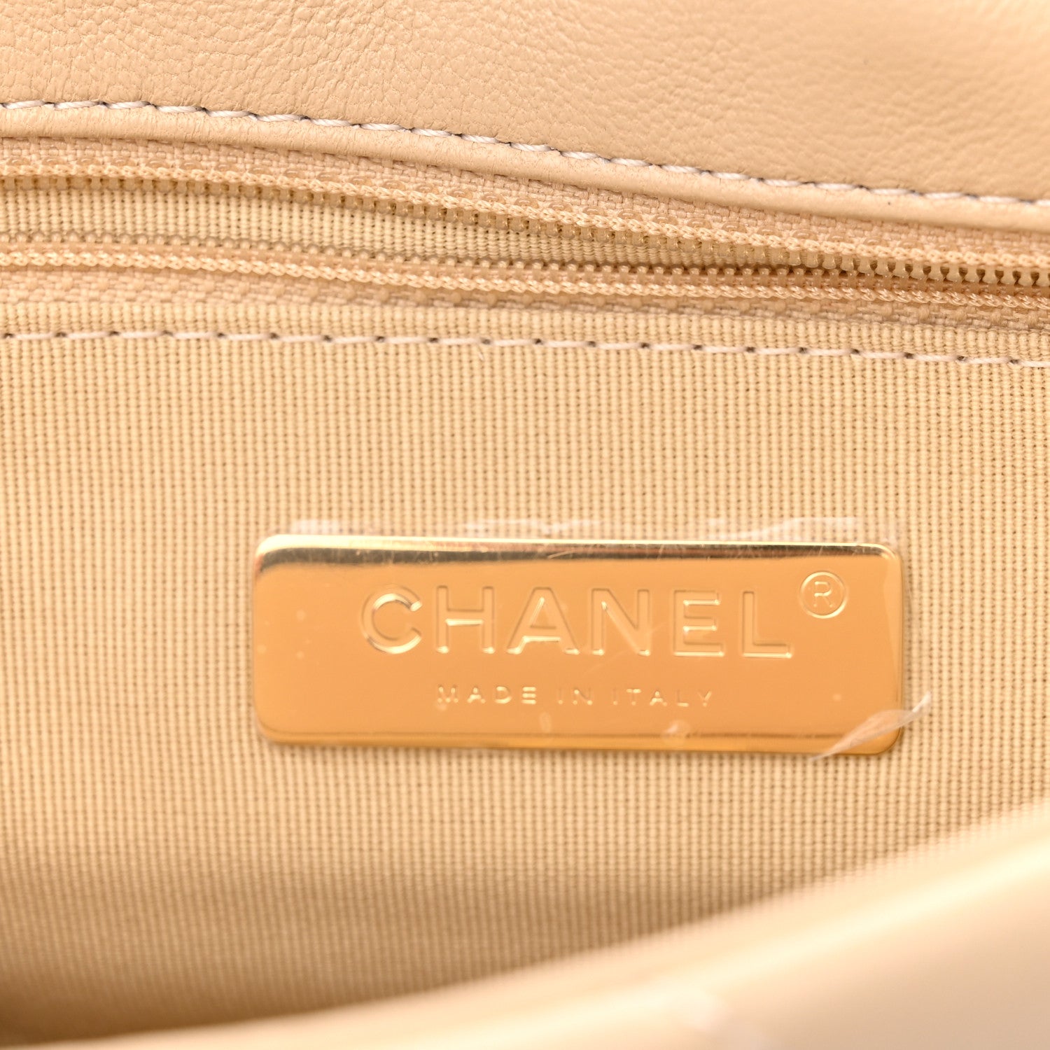 Chanel Lambskin Quilted Medium Chanel 19 Flap Beige 6 of 11