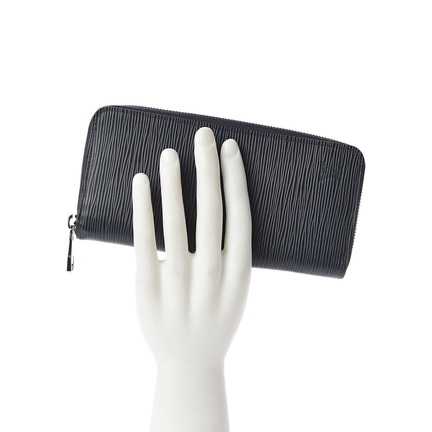 Epi Zippy Vertical Wallet Blue Nuit