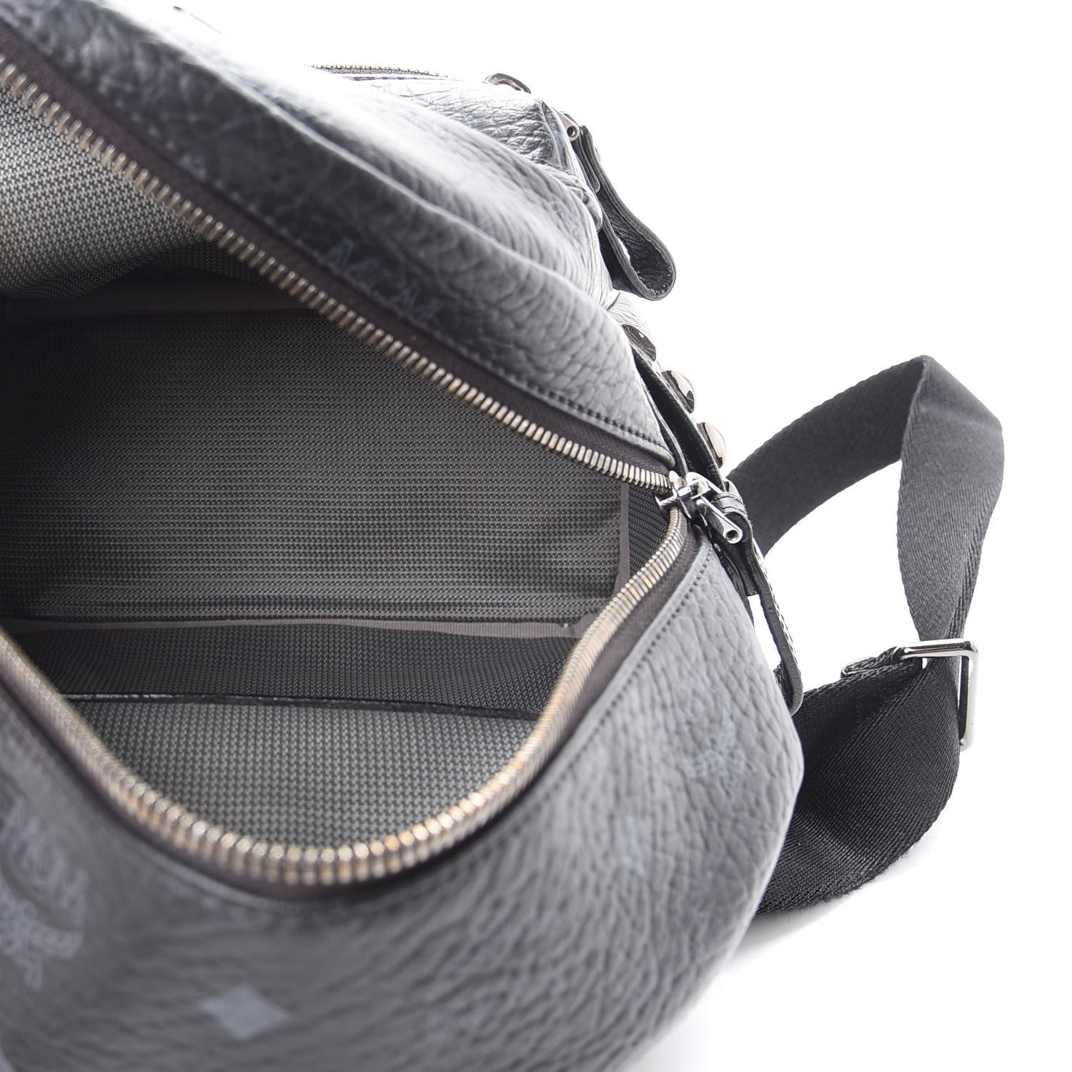 MCM Visetos Side Stud Mini Stark Backpack Black 4 of 9