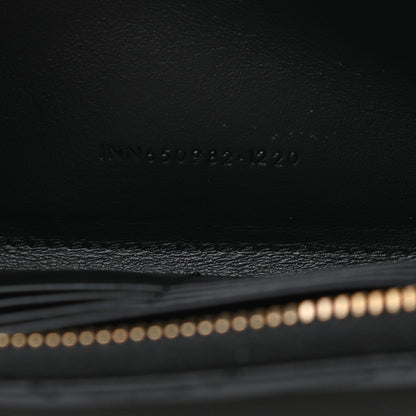Saint Laurent Calfskin Y Quilted Joan Zip Around Wallet Black 6 of 8