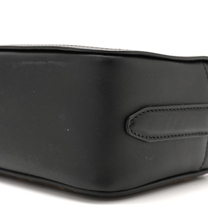 Fendi Glazed Fabric Vitello Century FF 1974 Stamp Patch Camera Case Mogano Panna Black 9 of 9