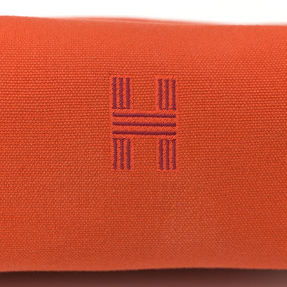 Hermes Canvas Small Bride-A-Brac Pouch Orange Burgundy 7 of 9