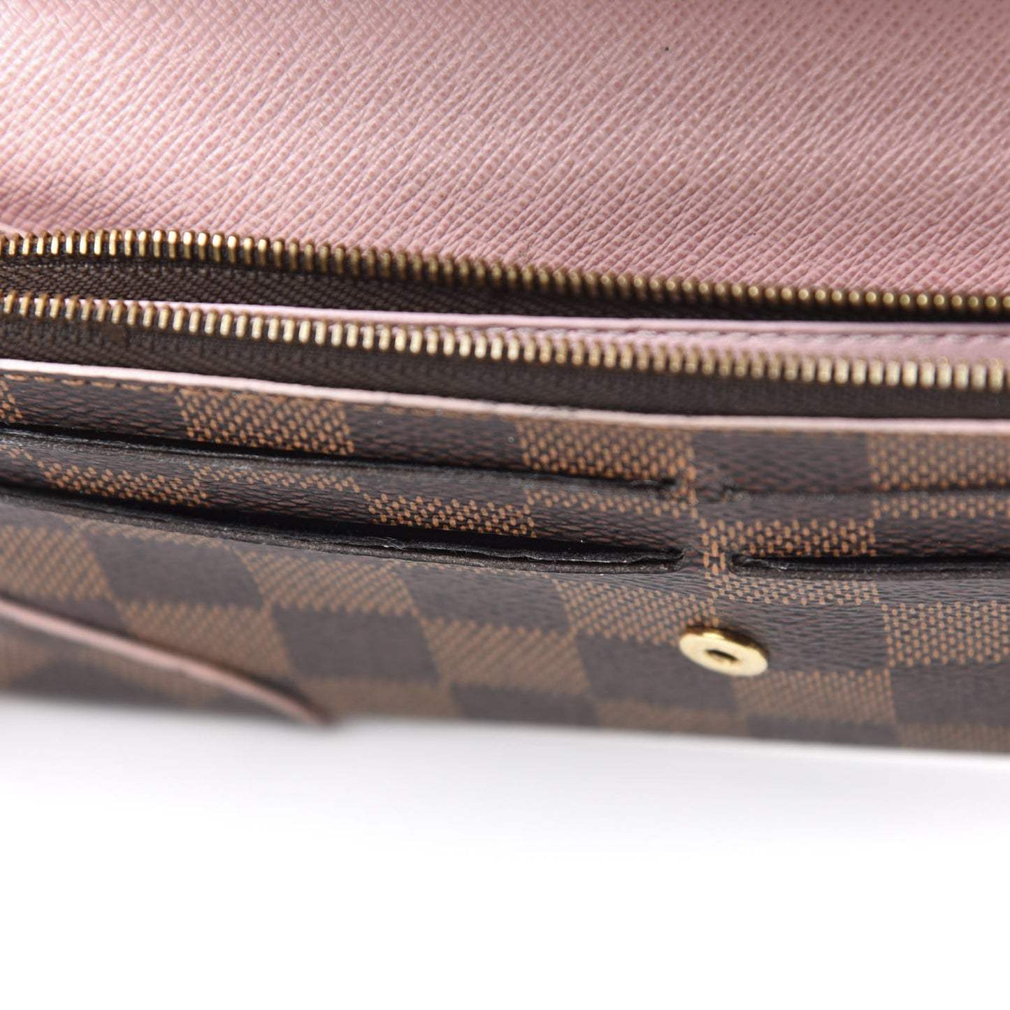 Damier Ebene Caissa Wallet Rose Ballerine