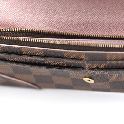 Louis Vuitton Damier Ebene Caissa Wallet Rose Ballerine 7 of 8