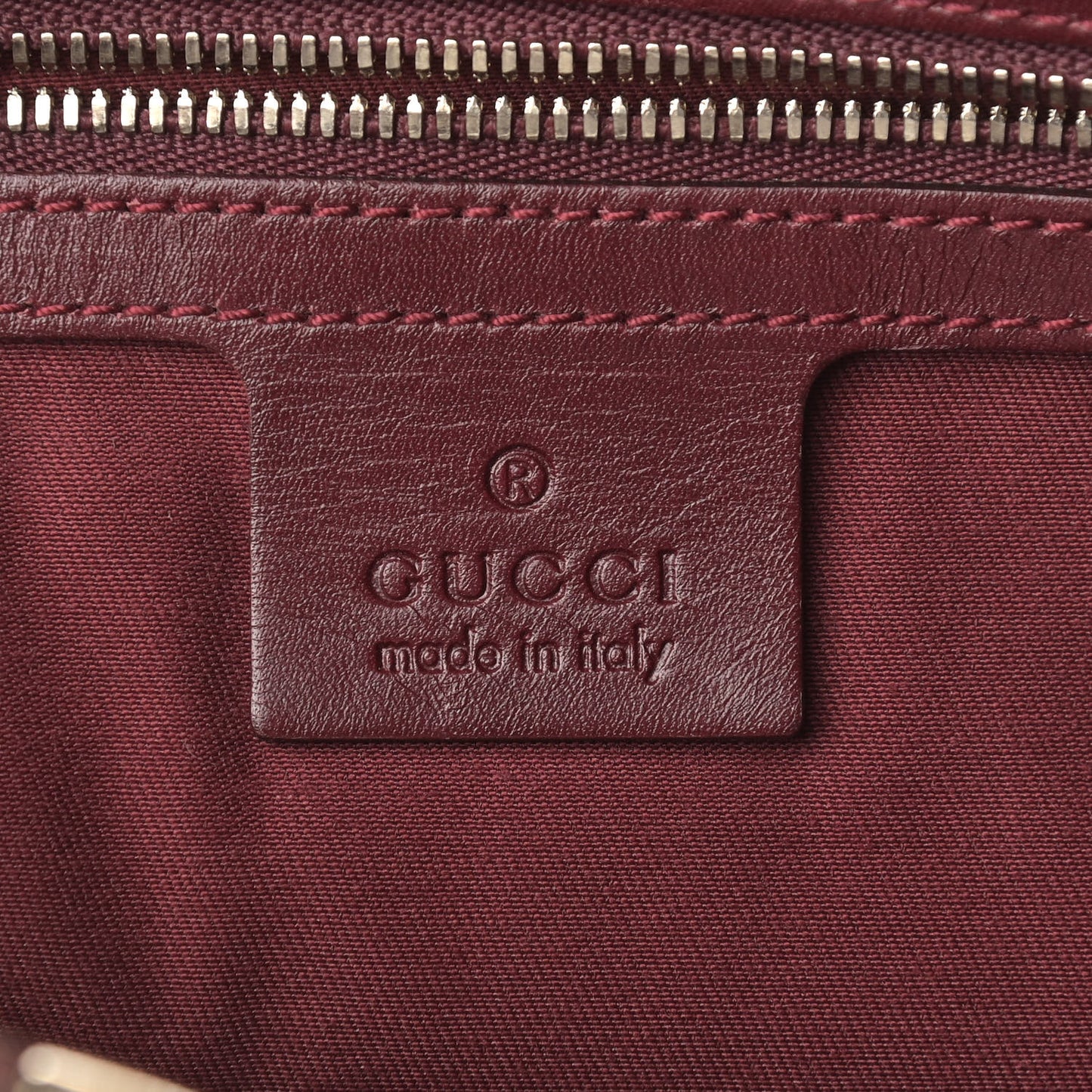 Calfskin Horsebit Embossed Glam Hobo Burgundy