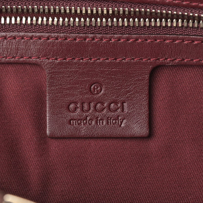 Gucci Calfskin Horsebit Embossed Glam Hobo Burgundy 6 of 11