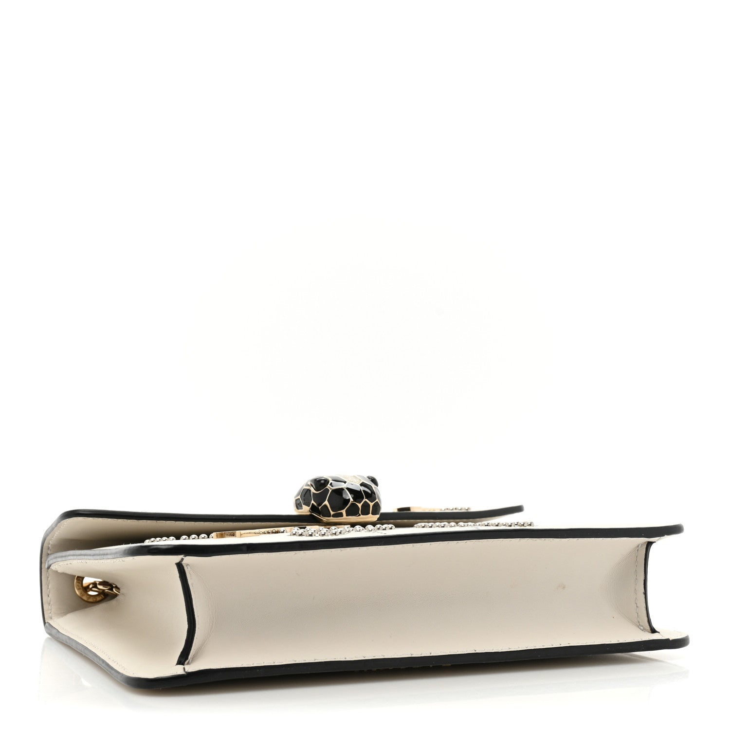Bulgari Calfskin Studded Serpenti In Love Forever Crossbody Bag White 5 of 14