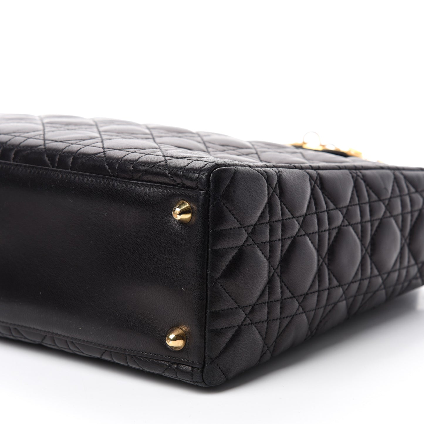 Lambskin Cannage Large Lady Dior Black