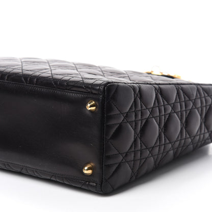 Christian Dior Lambskin Cannage Large Lady Dior Black 7 of 12