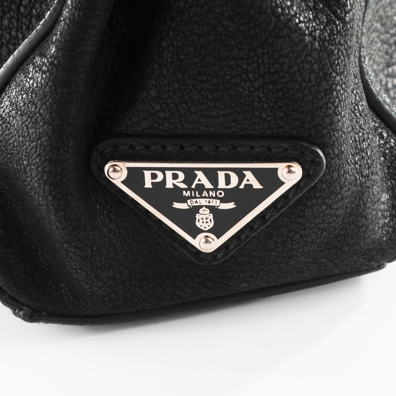 Prada Cervo Antik Easy A Foldover Pushlock Satchel Nero Black 8 of 10