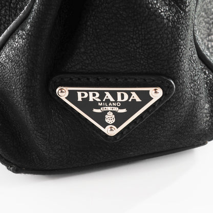 Prada Cervo Antik Easy A Foldover Pushlock Satchel Nero Black 8 of 10