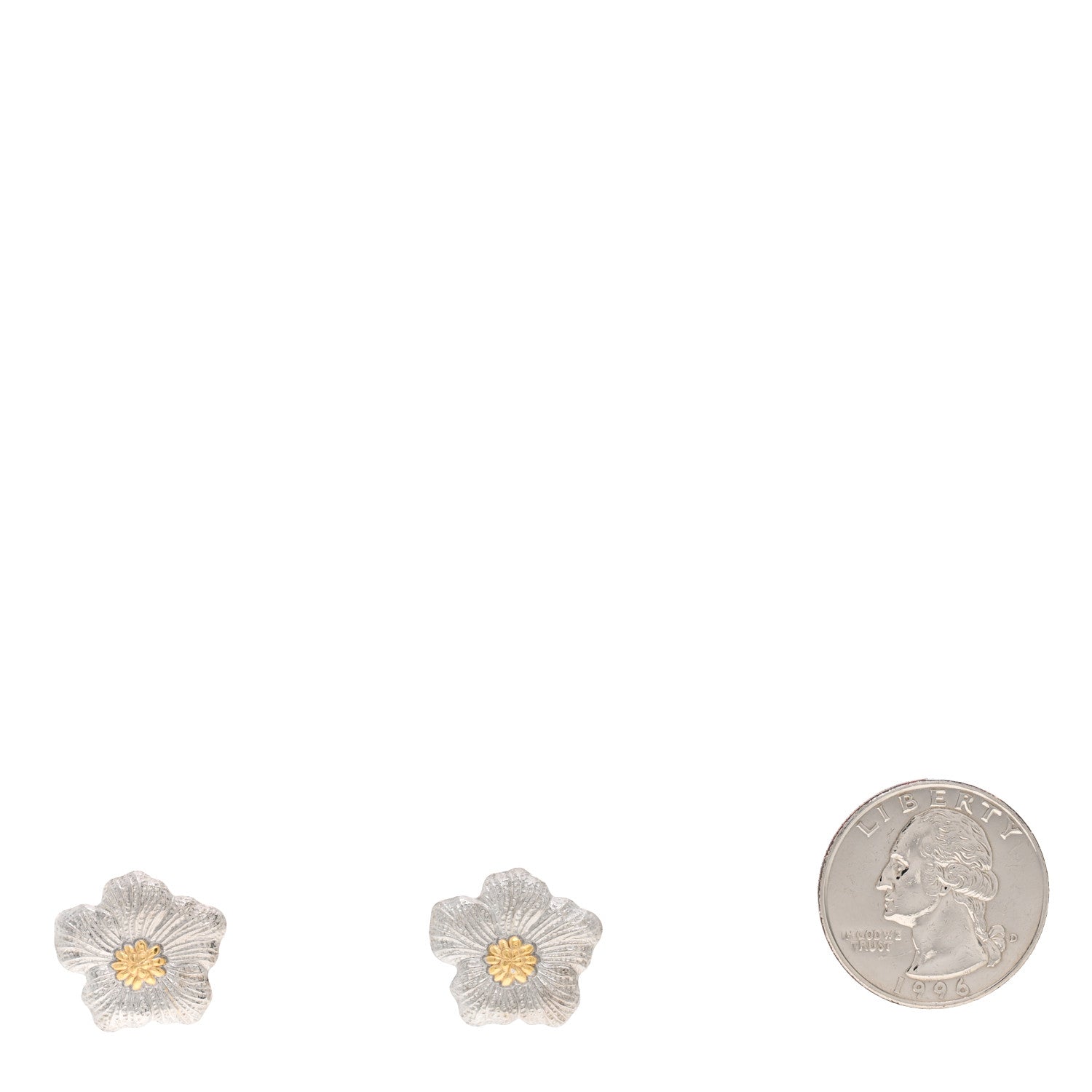 Buccellati Sterling Silver Vermeil Blossoms Gardenia Earrings 2 of 4