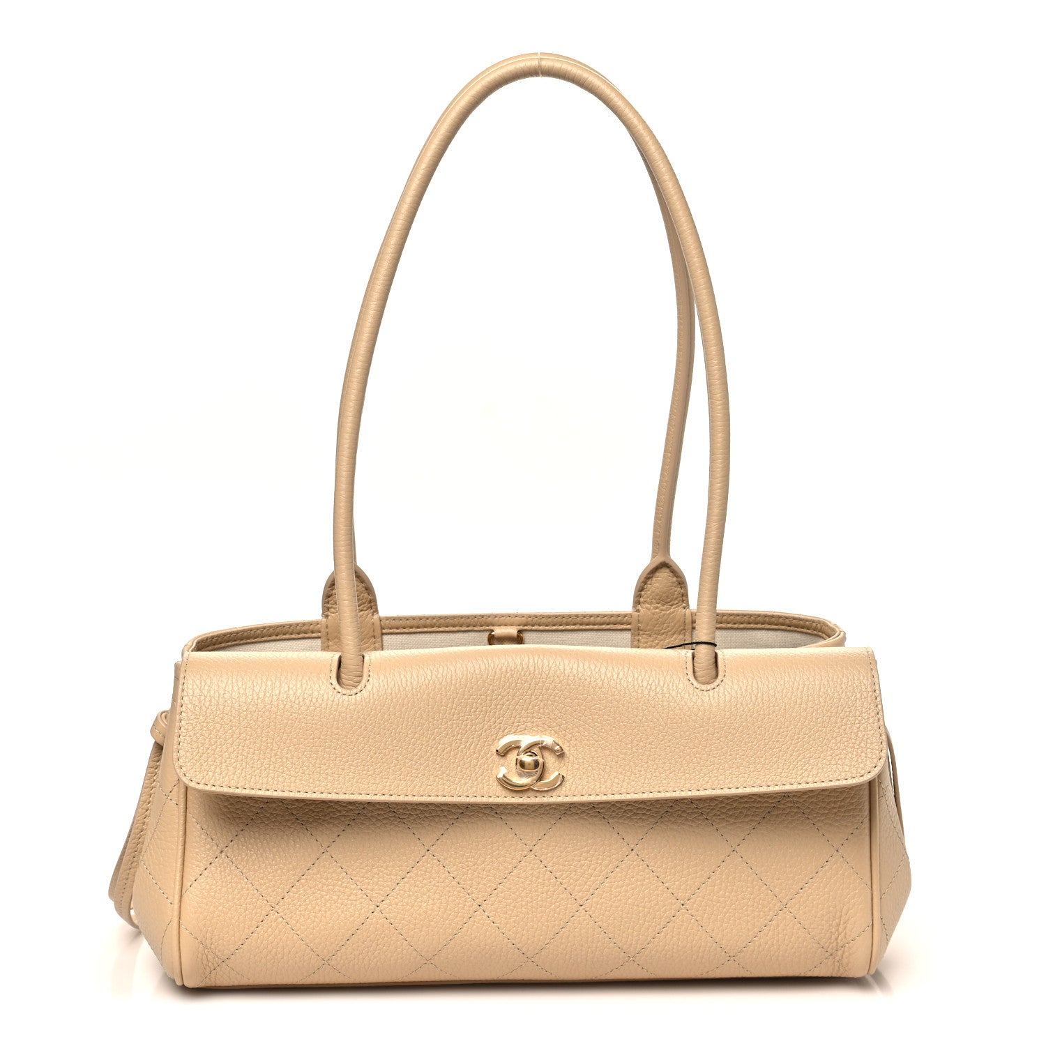 Chanel Grained Calfskin Stitched Urban Essentials Small Shopping Bag Beige 1 of 11