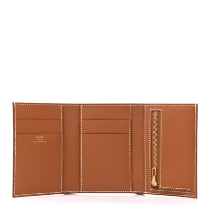 Hermes Epsom Tri-Fold Compact Bearn Wallet Gold 5 of 7