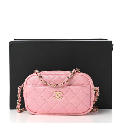 Chanel Iridescent Caviar Quilted Small Timeless Camera Case Pink 11 of 11