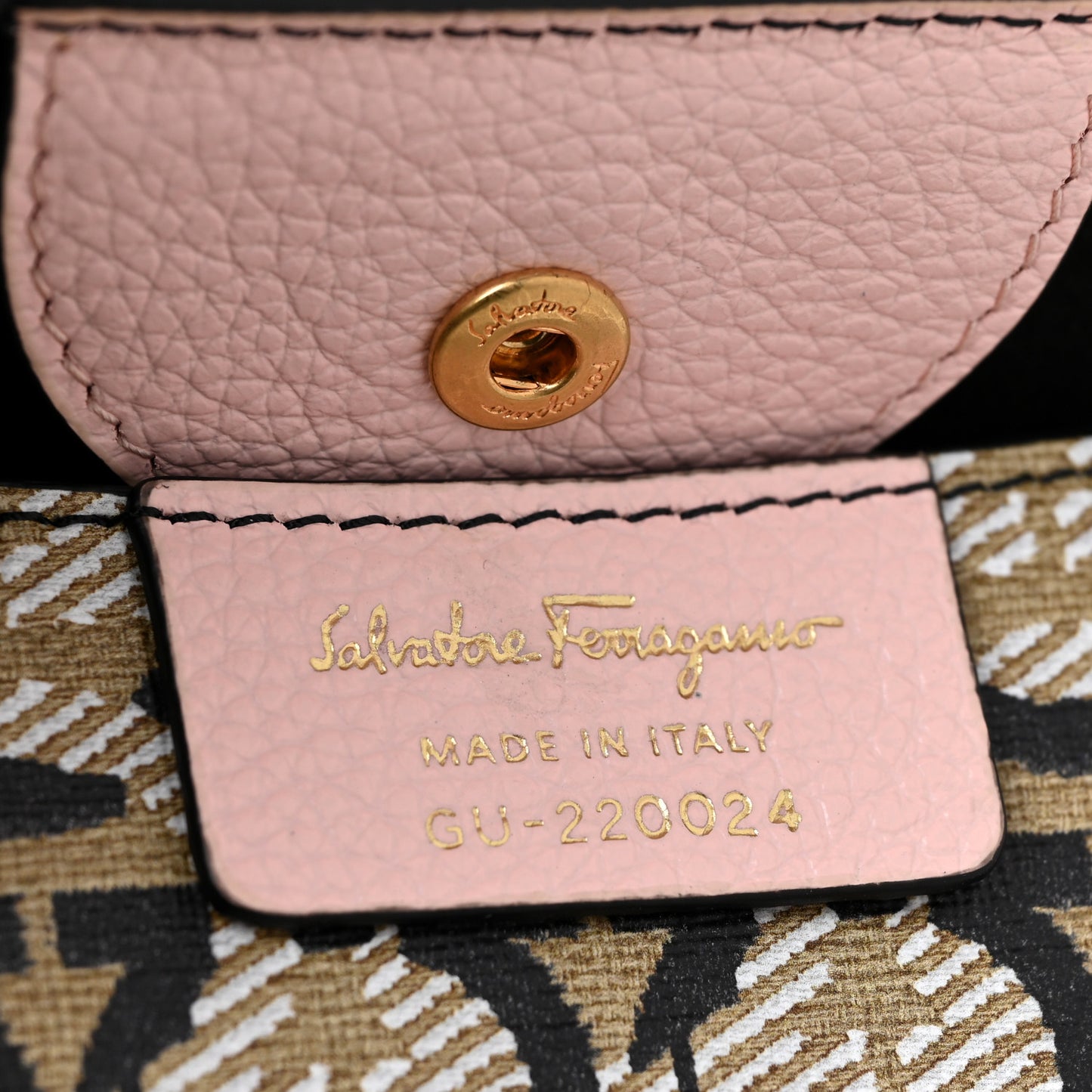 Tumbled Calfskin Gancini Mini Bag Pink