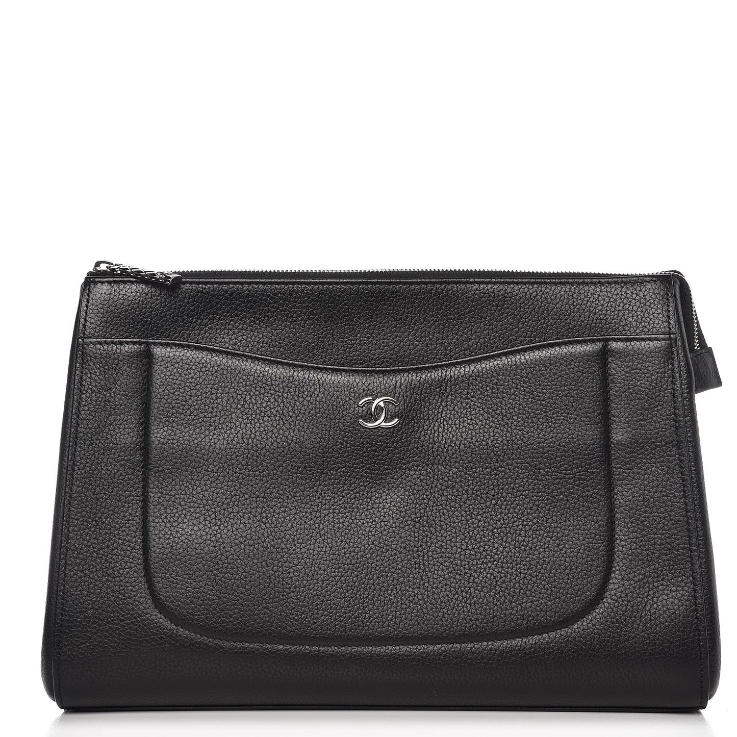 Grained Calfskin Large Neo Executive Cosmetic Case Black