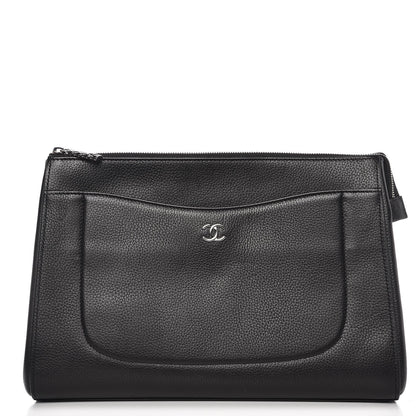 Chanel Grained Calfskin Large Neo Executive Cosmetic Case Black 1 of 8