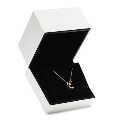 Chanel 18K Beige Gold Diamond Coco Crush C Necklace 5 of 5