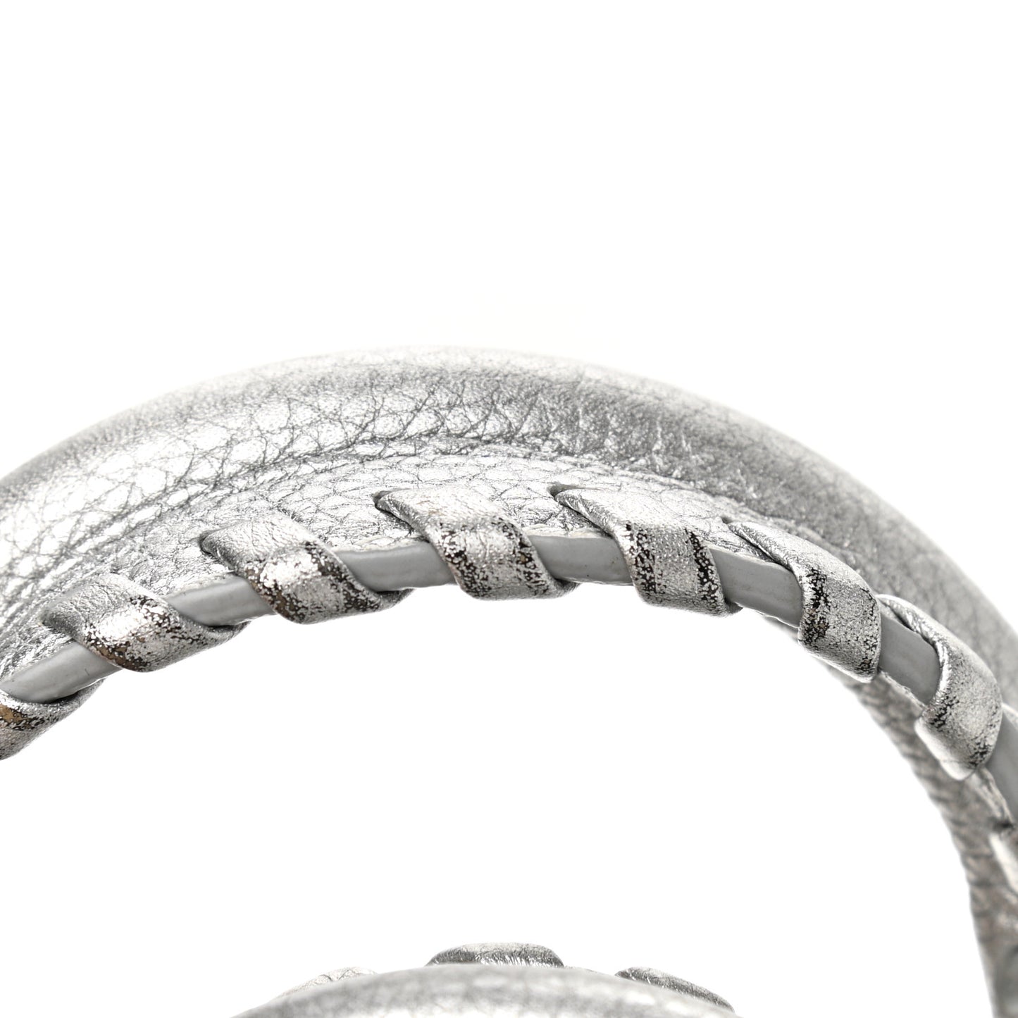 Metallic Grained Calfskin Neo Classic Silver Hardware Mini City Silver
