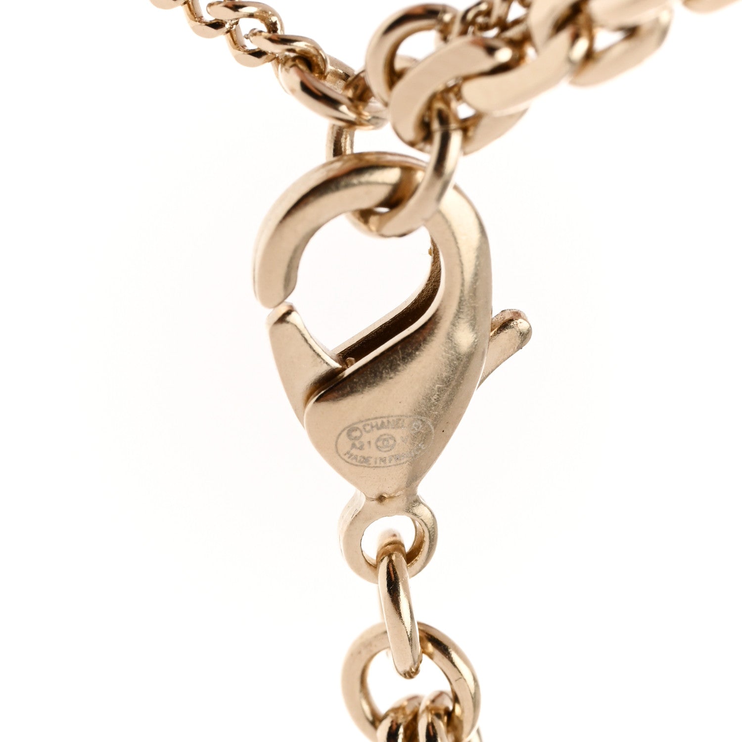 Chanel Crystal CC Multi Strand Chain Necklace Gold 5 of 6