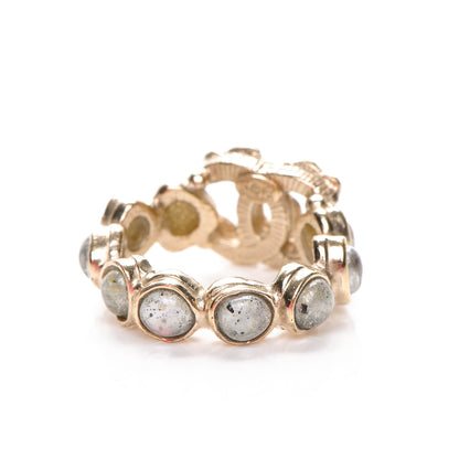 Chanel Crystal CC Ring 6 Gold 4 of 6