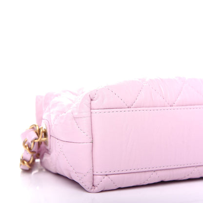 Chanel Crumpled Lambskin Quilted Small CC Links Shoulder Bag Pink 8 of 11