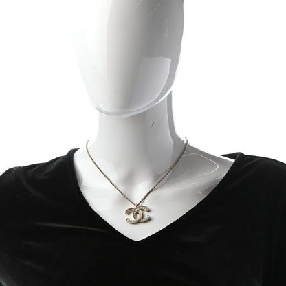 Chanel Pearl CC Pendant Necklace Gold 2 of 5