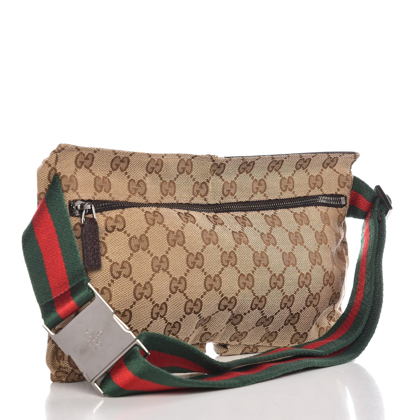 Monogram Web Belt Bag Dark Brown