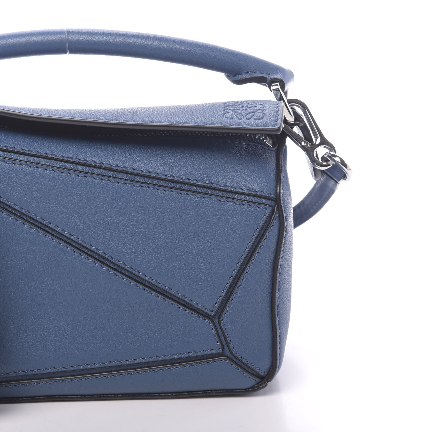 Loewe Calfskin Mini Puzzle Bag Blue 9 of 9