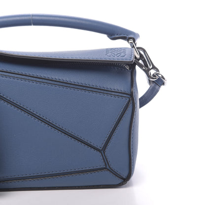 Loewe Calfskin Mini Puzzle Bag Blue 9 of 9