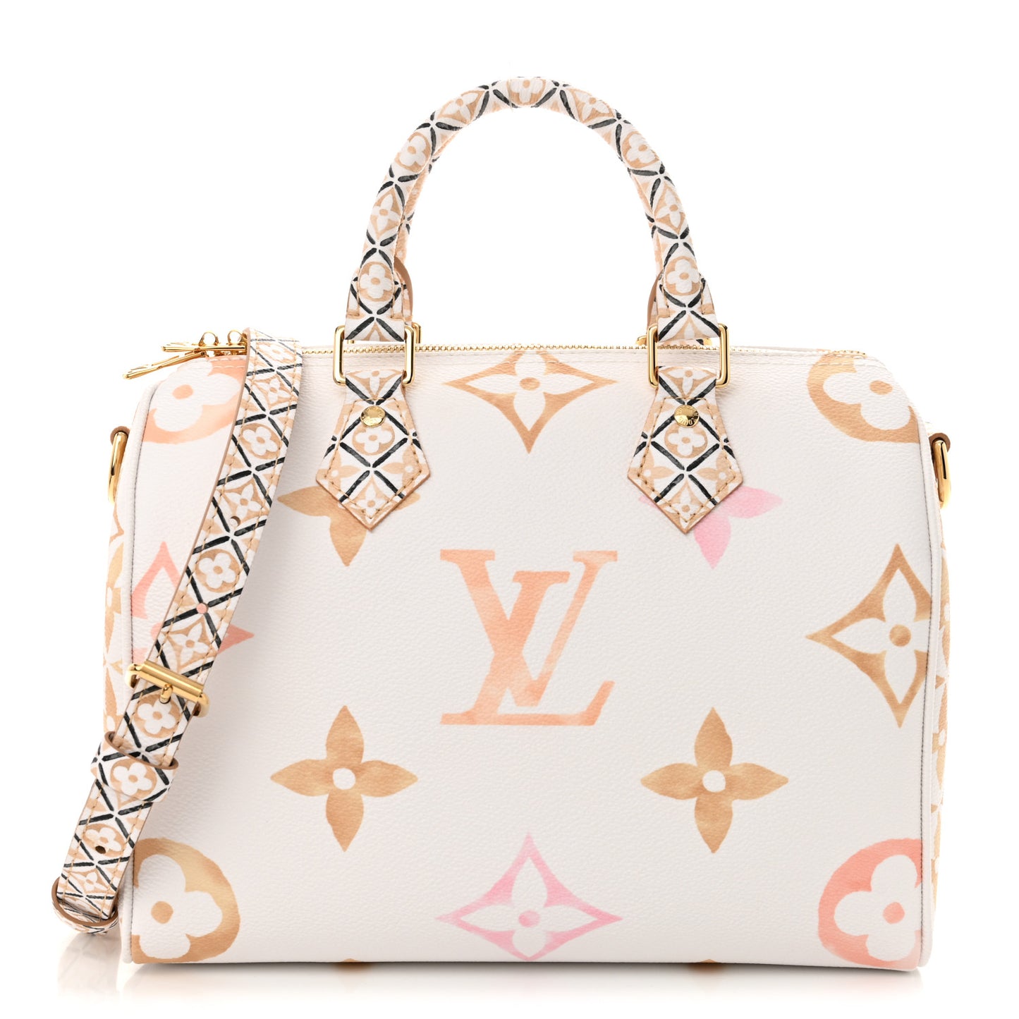 Monogram Giant By The Pool 2.0 Speedy Bandouliere 25 Beige