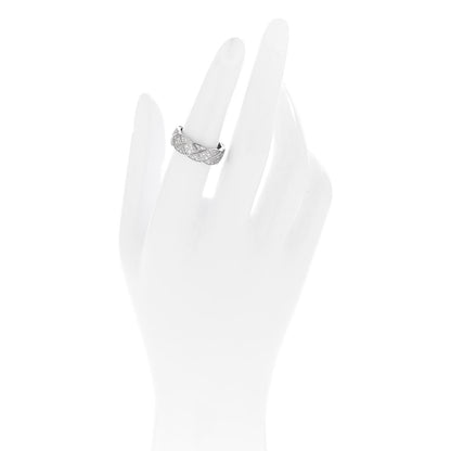 Chanel 18K White Gold Diamond Small Coco Crush Pave Ring 52 6 2 of 4