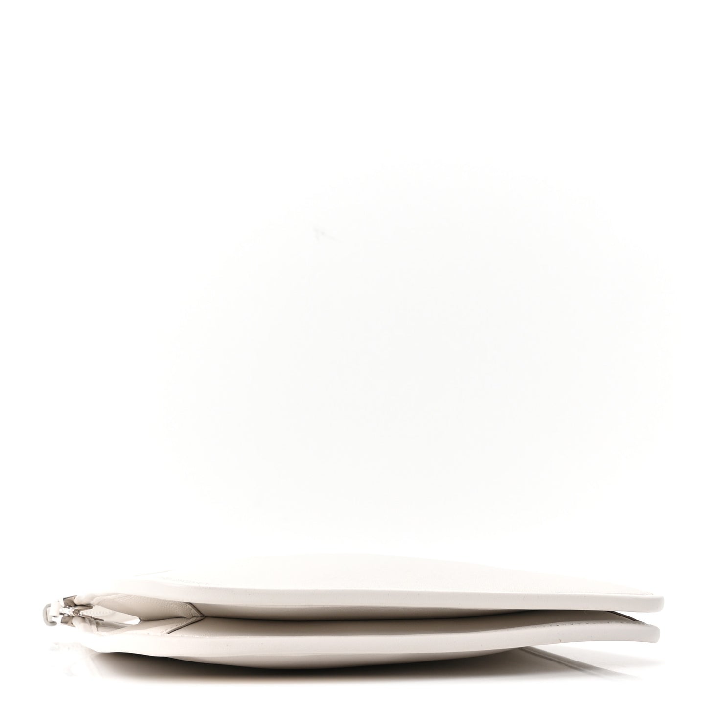 Calfskin Horsebit Slim Shoulder Bag White