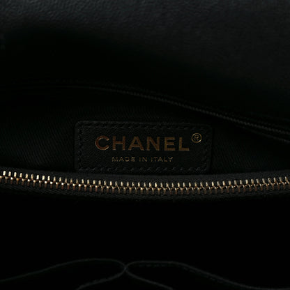 Chanel Caviar Lizard Quilted Medium Coco Handle Flap Black 6 of 8