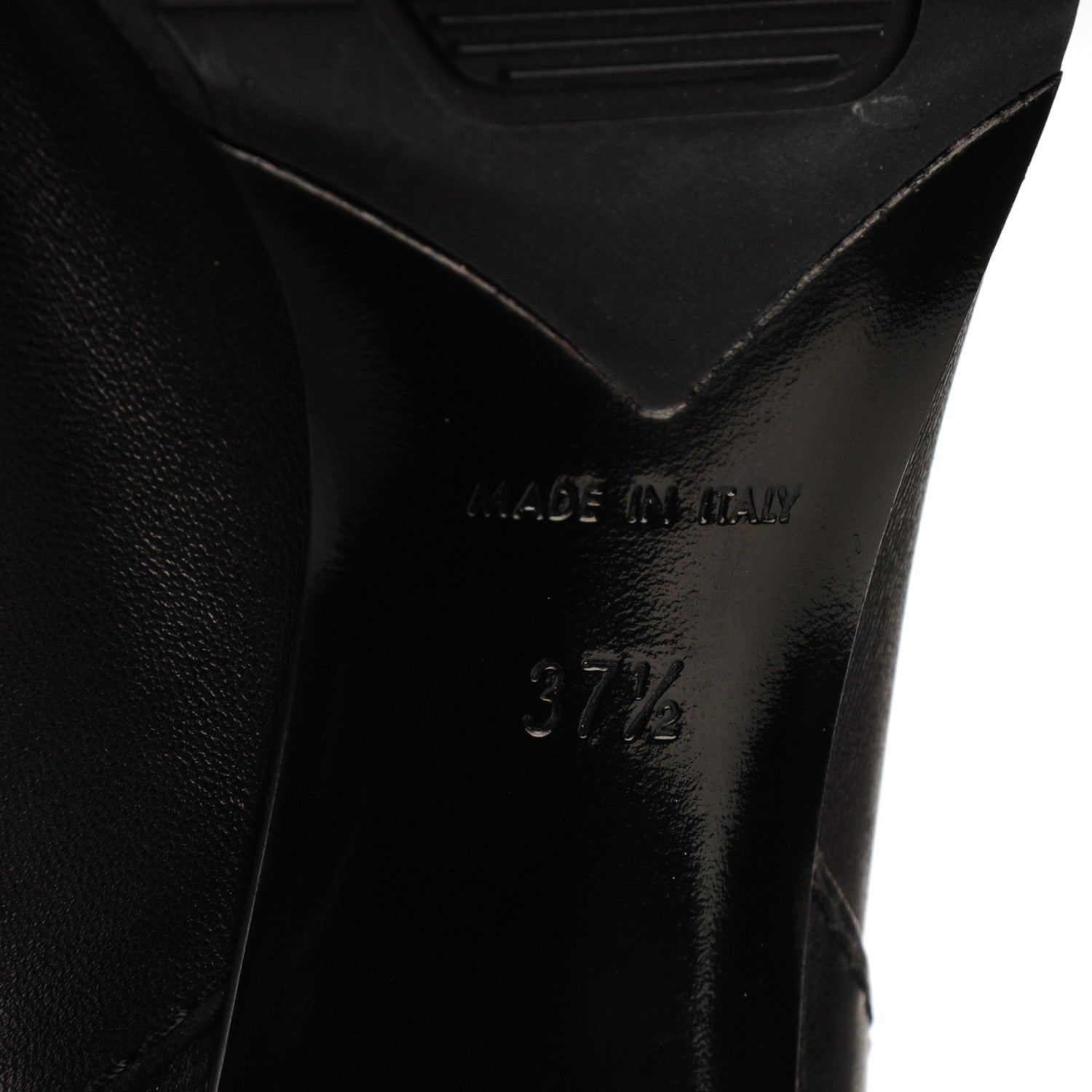Chanel Lambskin Patent CC Cap Toe High Boots 37.5 Black 6 of 6