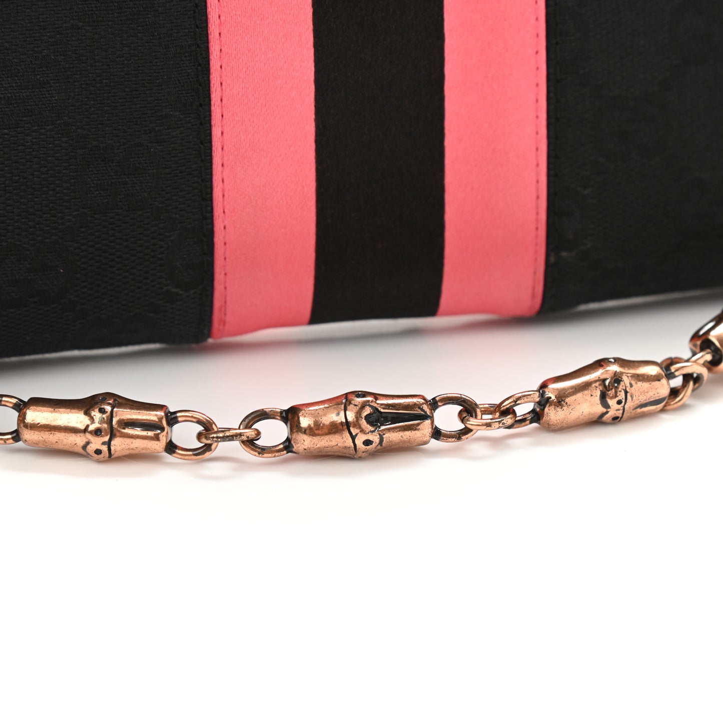 Monogram Horsebit Web Clutch Black