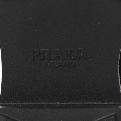 Prada Spazzolato Rois Monolith 55mm Derby Loafers 37.5 Black White 8 of 9