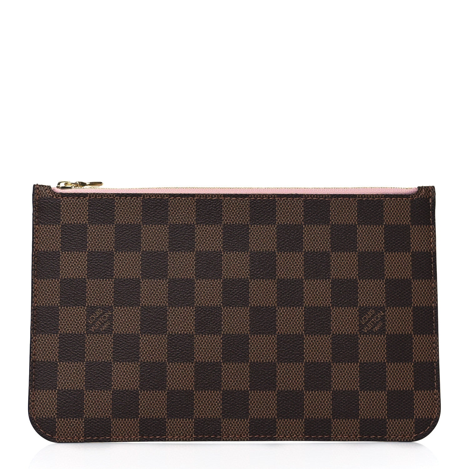 Louis Vuitton Damier Ebene Neverfull MM GM Pochette Rose Ballerine 1 of 8