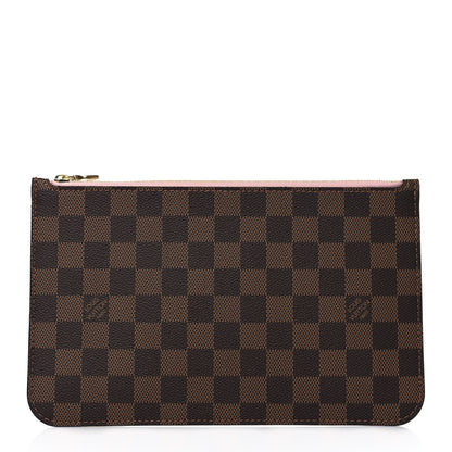 Louis Vuitton Damier Ebene Neverfull MM GM Pochette Rose Ballerine 1 of 8