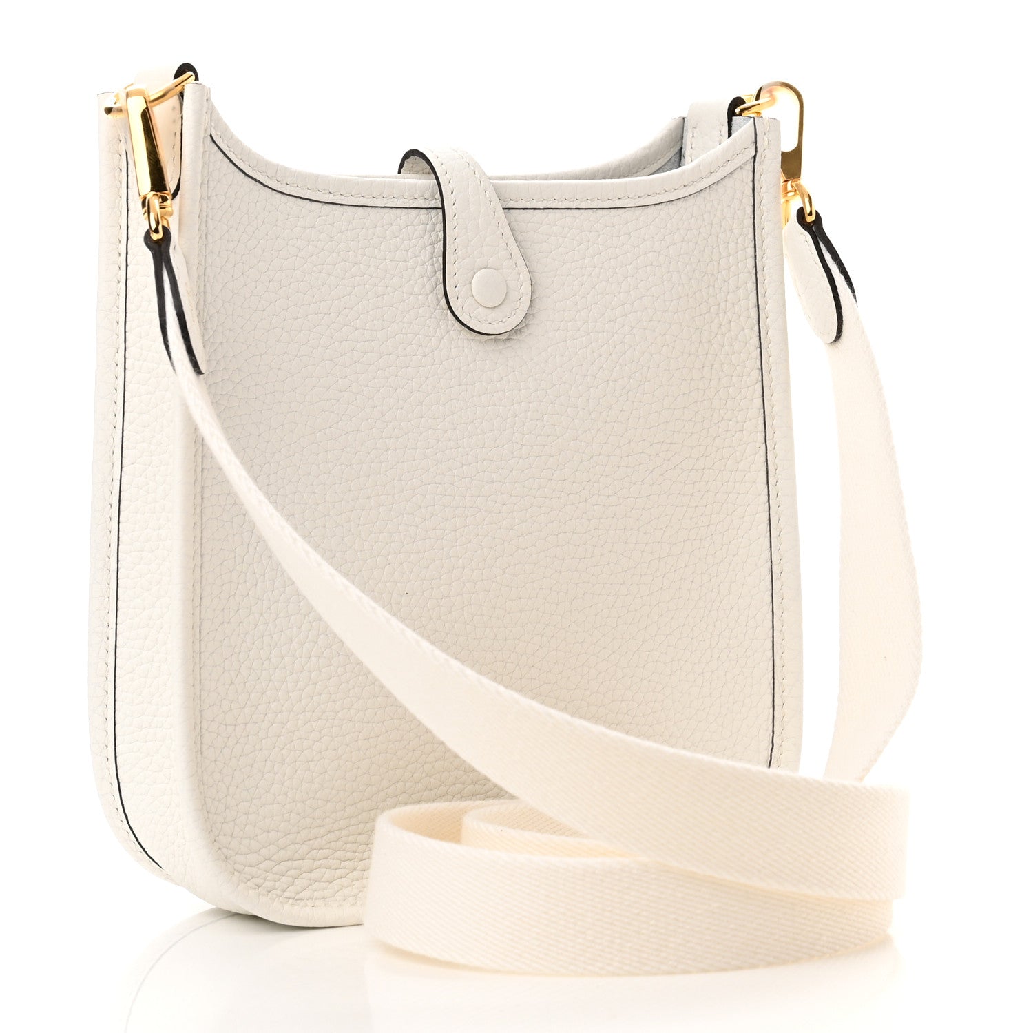 Hermes Taurillon Clemence Amazone Evelyne TPM New White 3 of 11