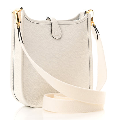 Hermes Taurillon Clemence Amazone Evelyne TPM New White 3 of 11