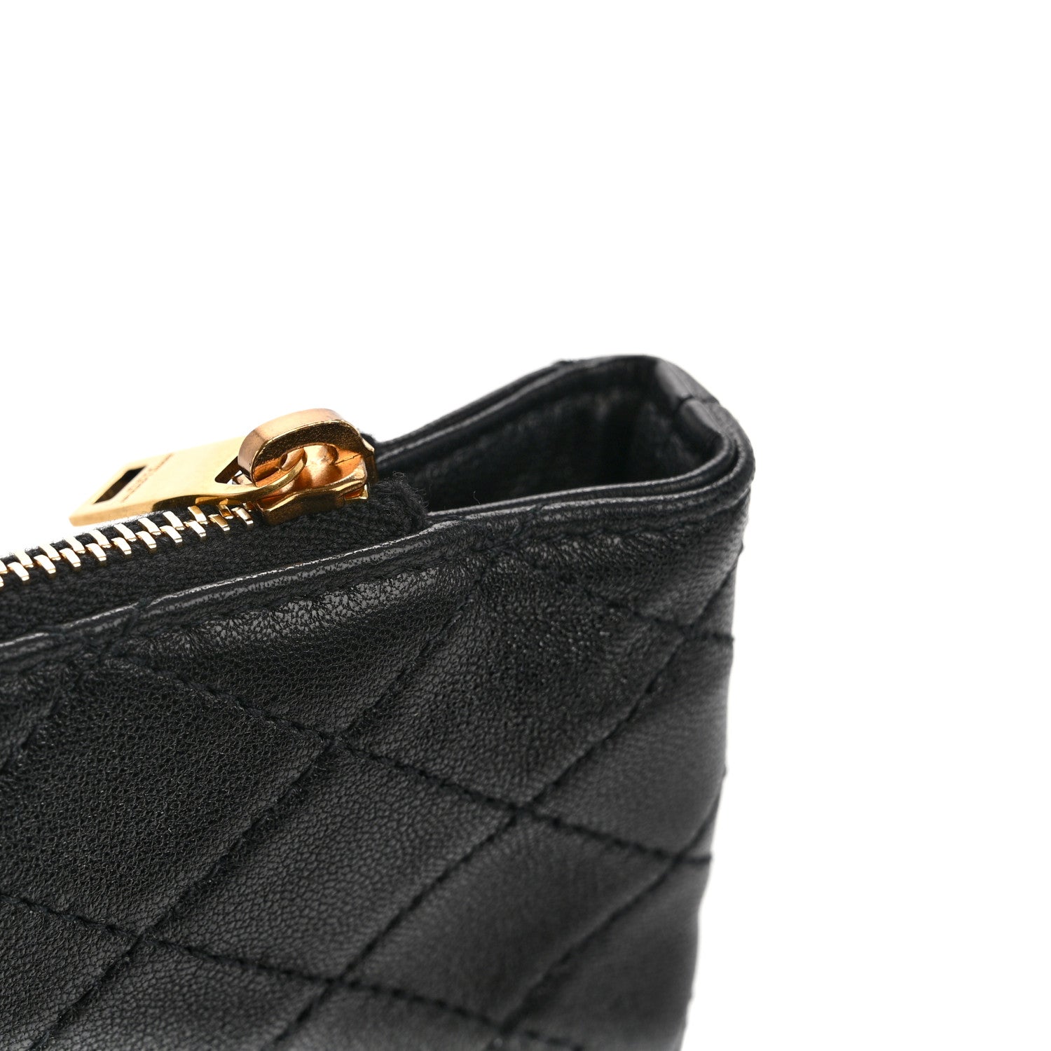 Saint Laurent Lambskin Quilted Gaby Cosmetic Pouch Black 11 of 12
